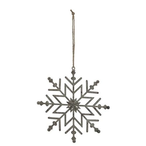 Hill Interiors Rustic Snowflake Christmas Hanging Decoration