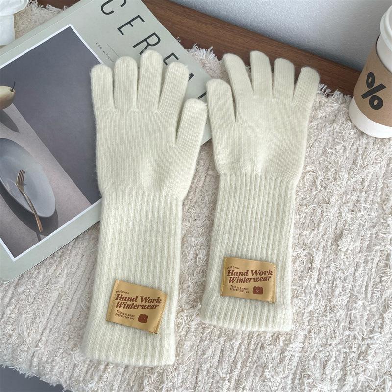 Gloves  Wool Knitted Touch Screen Cloth Thickened Winter Outdoor Warmth for Women Riding
