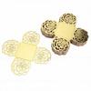 50 PEZZI Carta Specchio Quadrata Vuota a Fiore per Involucri Tartufi, Mini Pirottini per Cupcake, Bicchierini per Caramelle al Cioccolato per Matrimonio