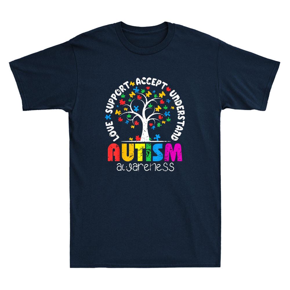 Autism Shirt Love Accept Support Autistic Autism Awareness Gift Vintage T-shirt S