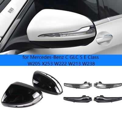 Auto Left Right Rear Heated Mirror Glass Cover Turn Signal Light Lamp for Mercedes-Benz C GLC S E Class W205 X253 W222 W213 W238