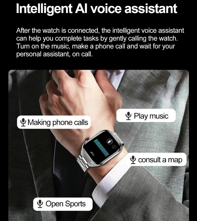 Montre Intelligente ECG+PPG Appel BT Rappel Push Examen Physique Montre de Santé Pression Artérielle Acide Urique Oxygène Sanguin Sport Montre Intelligente