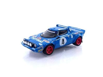 TrueScale Miniatures MINI GT 1/64 Scale Lancia Stratos HF Monte Carlo Rally 1979 Winner #4 (Left-Hand Drive) Finished Model