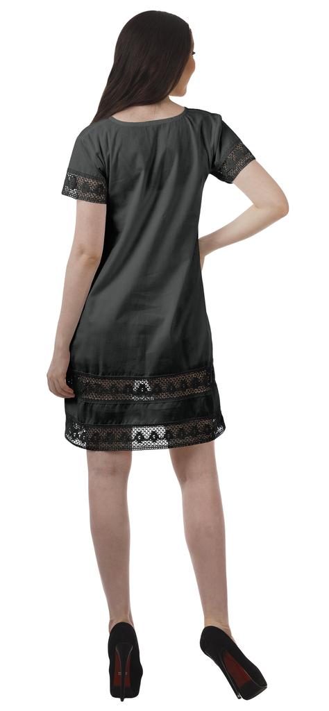 Moomaya Cotton Flex Casual Solid Beach Summer Outfit Womens Cocktail Dresses