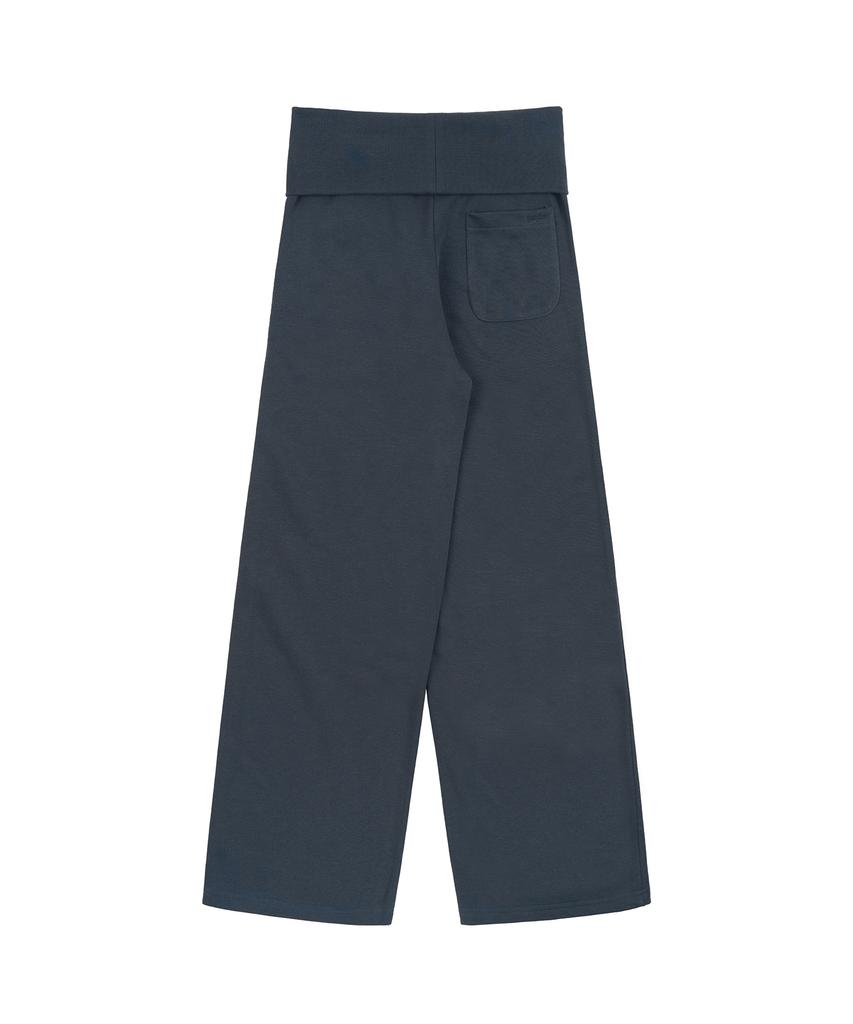 PEPLEE Folded Snap Sweat Pants (Navy)