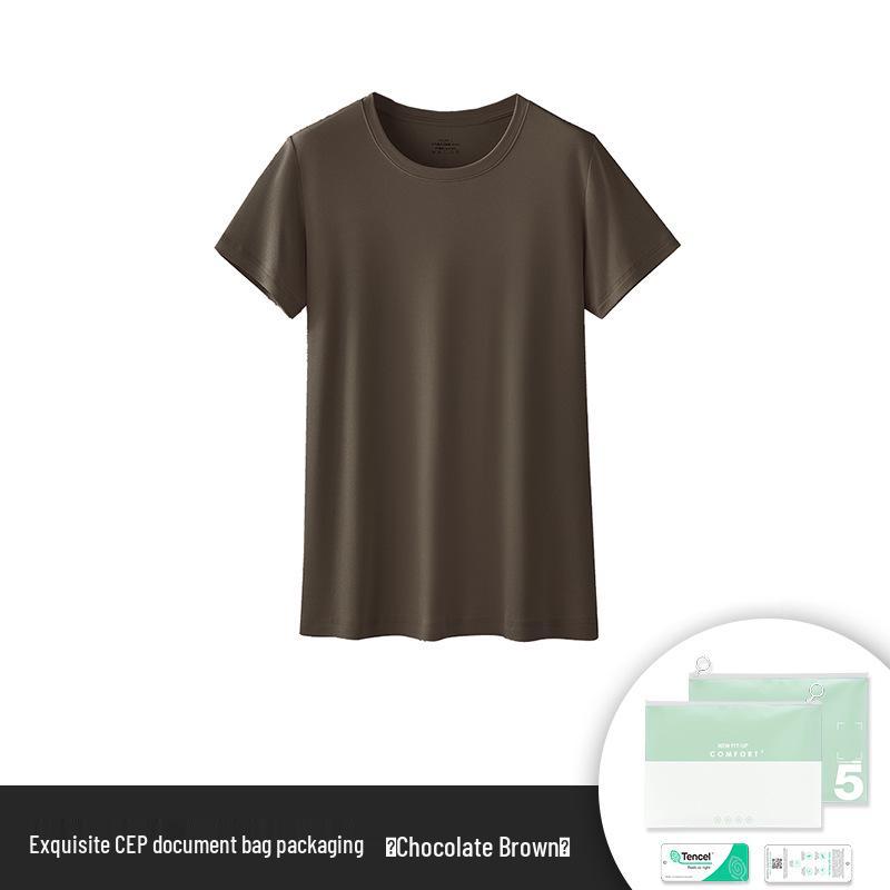 60-Pack Double-Sided Modal Unisex Short-Sleeve T-Shirt - Solid Color Thin Base Layer for Spring/Summer