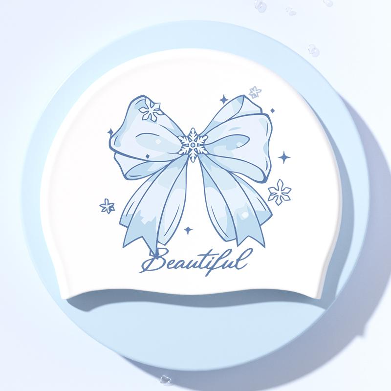 Silicone Swim Cap, Large Swim Cap, Comfortable Shower Cap, Waterproof, Suitable For Women Swimming Cap