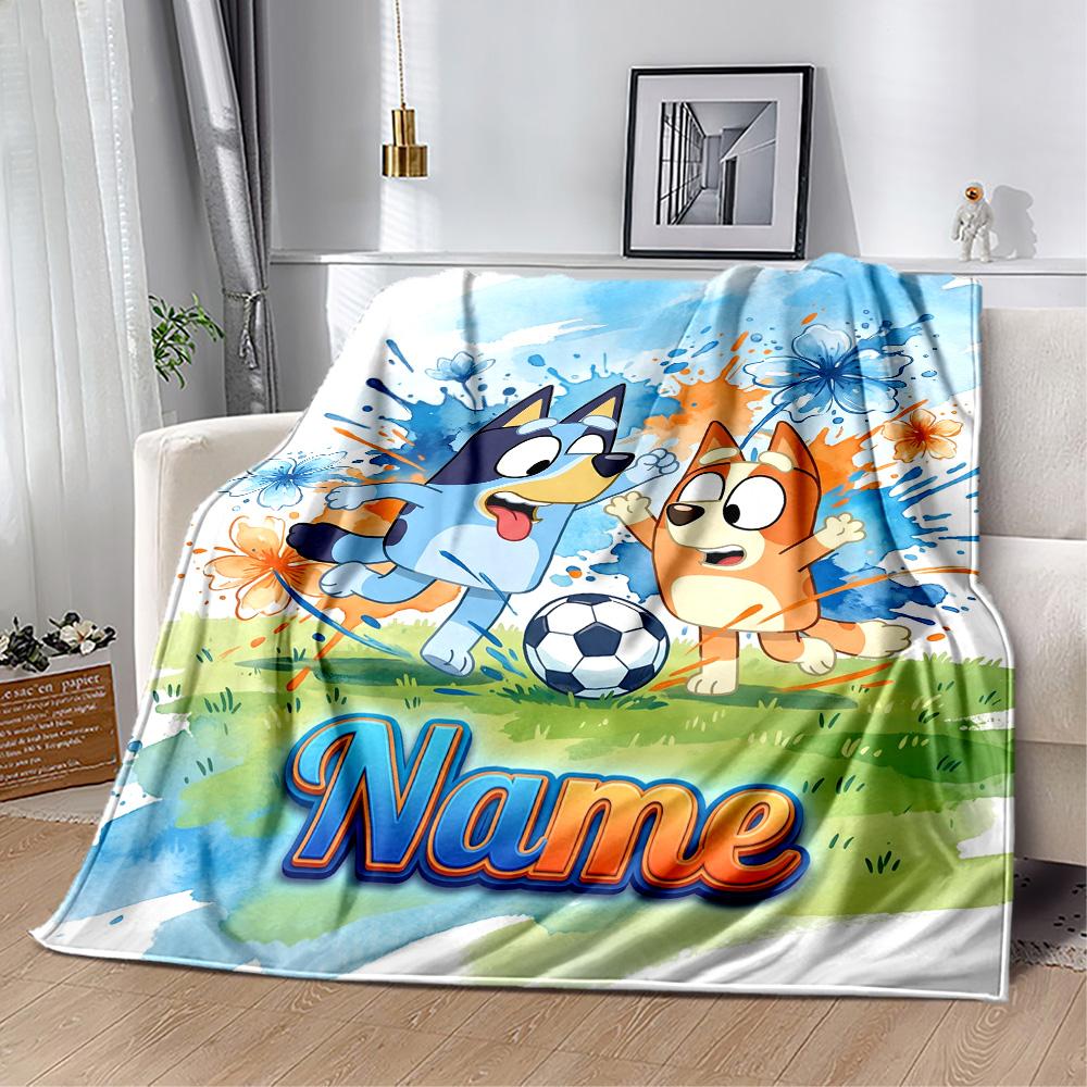 Christmas Soccer Fun Personalized Name Blanket Throw Personalized Blanket Soft & Cozy Perfect for Bedding Office Office Chair Home Decor