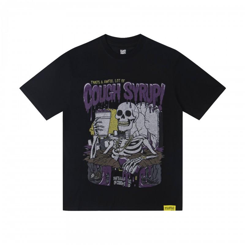 Premium 100% Cotton Crew Neck Short Sleeve T-Shirt Men Loose Fit Casual Print Tee 2025