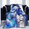 Furina Genshin Impact Spiel Decken Flanell Winter Multifunktion Ultra-Weiche Überwurfdecken für Sofa Reise Teppich Stück