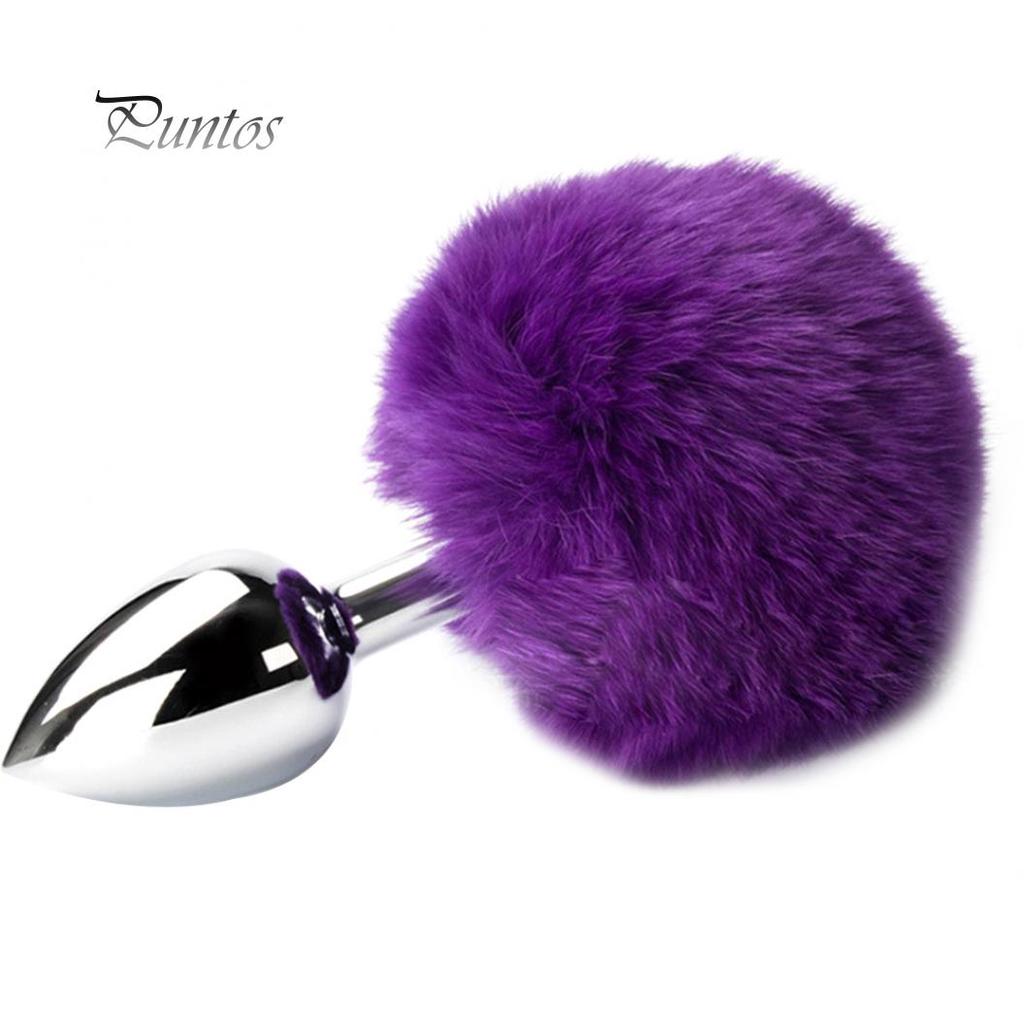 Relax Body Women Masturbator Faux Fox Tail Metal Anal Plug Butt Couple Flirting Adult Productss