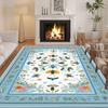 Botanisch Vlinder Bloemenkleed voor Woonkamer Groot Tapijt Decoratie Slaapkamer Nachtkastje Antislip Pluizig Wasbaar Terras Vloermatten
