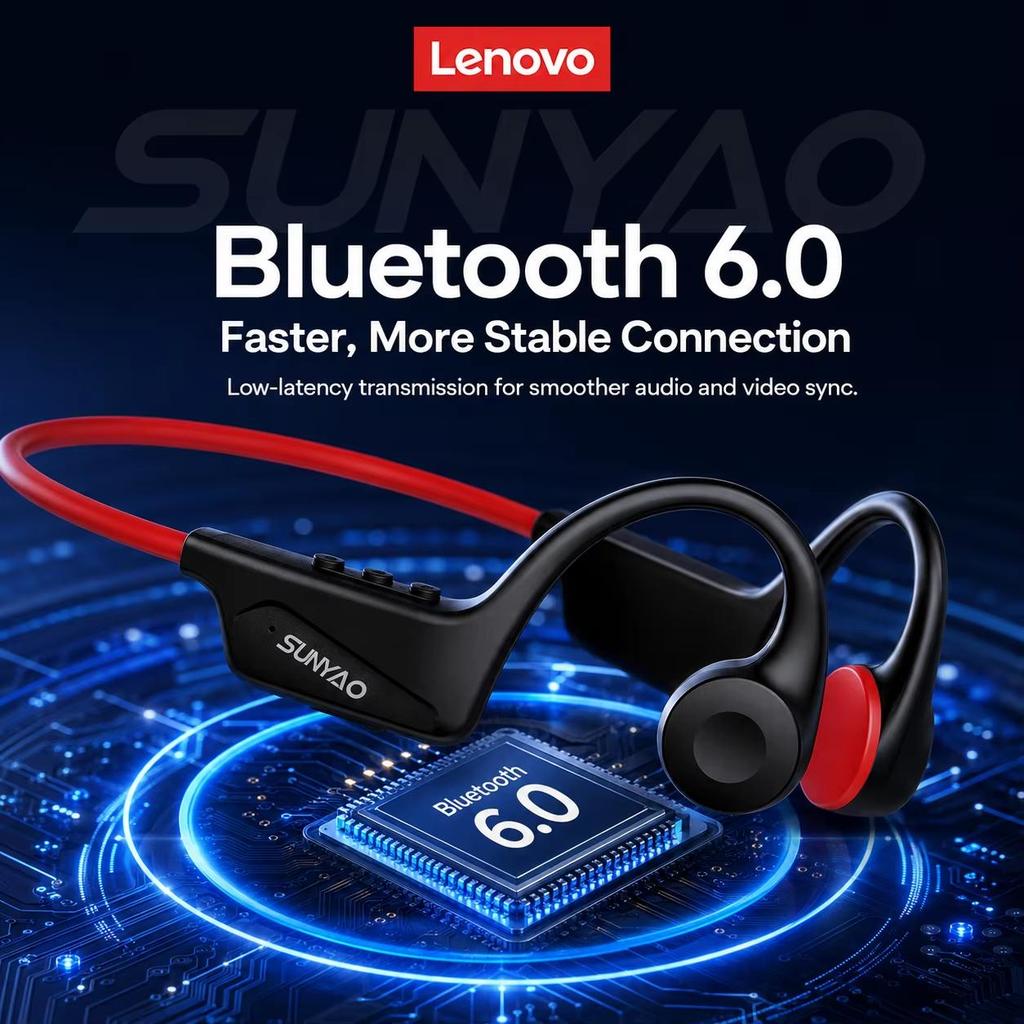 Lenovo S107 Bone Conduction Earphone TWS Fone Bluetooth Wireless Headphone Driving Cycling Earbuds Sports Running Headset