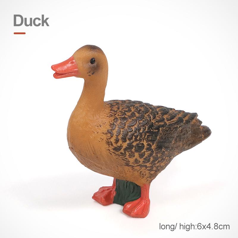 Simulation Farm Animals Poultry Cow Pig Dog Chicken Duck Goose Cub Figurines Model Action Figures Educational Toy For Kids