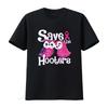 Save the Hooters Breast Cancer Awareness Women T Shirt Black Vintage Washed Fashion Unisex Casual Homme Slightly Breathable