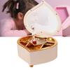 Music Box White Ballet Dancing Girl Heart Shaped Clear Melody Exquisite Durable Plastic Music Box