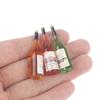 3Pcs/Set 1/12 Dollhouse Miniature Mini Simulation Wine Bottle Model Decor Toys