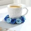 Colorful Handmade Crochet Threedimensional Petal DIY Splicing Bags Clothes Insulated Coaster Cotton Thread Cup Pad Decor Cup Mat