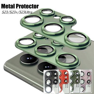 S23ultra Metal Tam Kapsama Kamera Lens Koruyucu Samsung Galaxy S24 S23 Ultra S23+ S23 Plus için Koruyucu Lens Kapağı Temperli Cam
