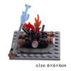 MOC Notice Board Building Blocks Bee Farm Fountain Bonfire Stove Medieval Town Street View Water Wall Bridge Road Sign Brick Toy