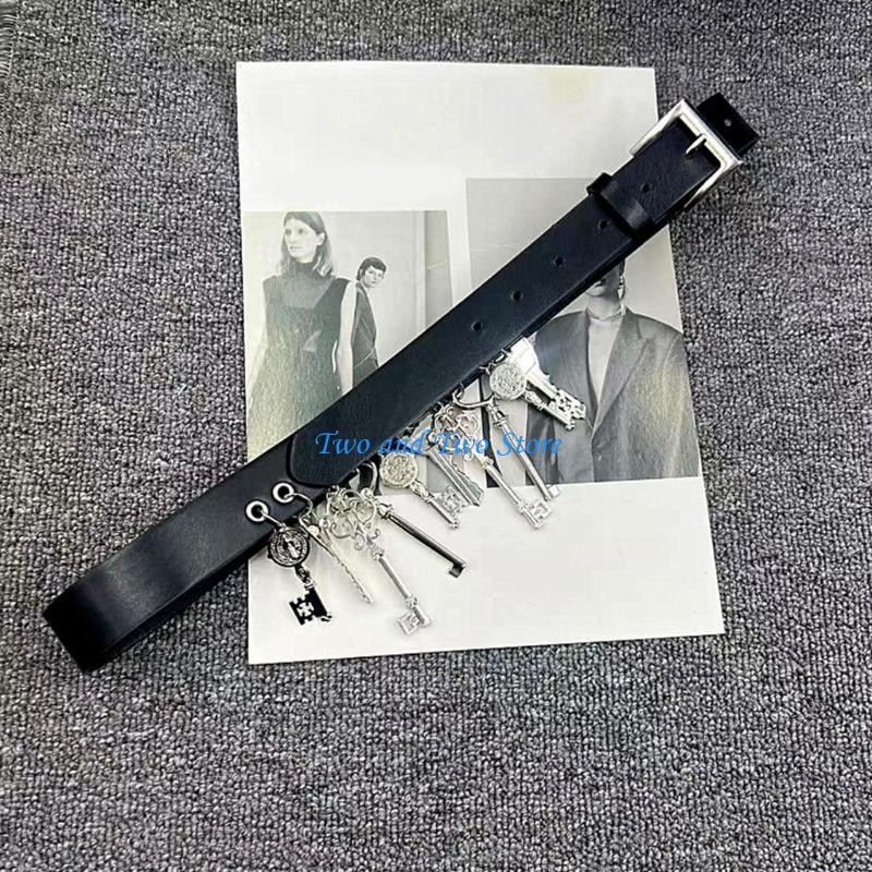 HX6F Stylish Multi Functional Outsider Belt Permanent PU Leather Secure Essential Holder All Day Wear