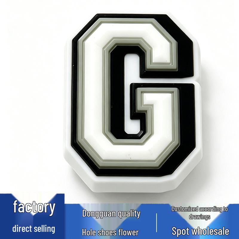 English Letter PVC Flower Shoe Charms - Cute & Versatile Decorations for Hole Shoes