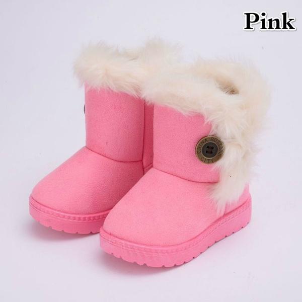 Vinter småbarnssko Barn Søte varme korte støvler med fløyel jenter snøstøvler