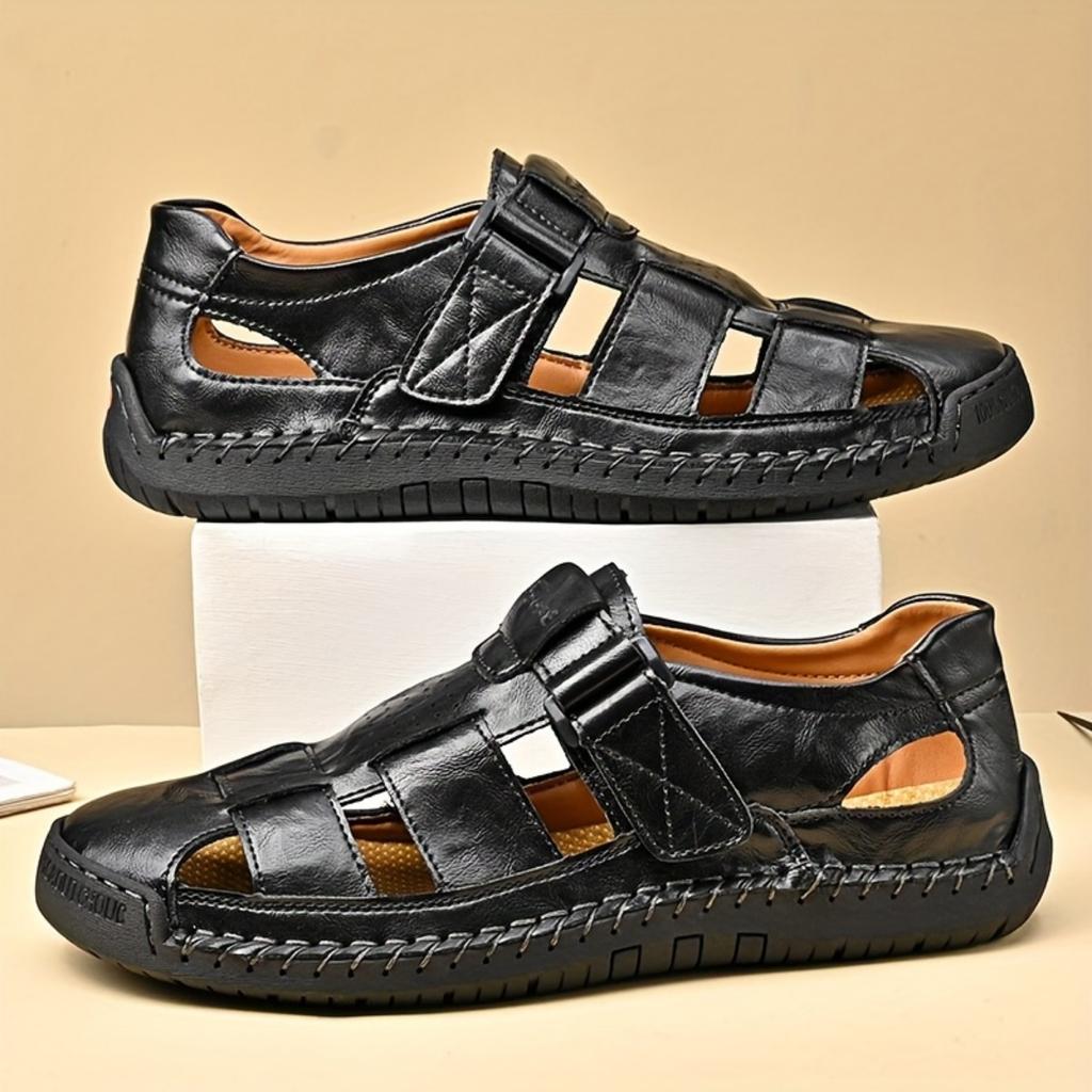 Men's Sports Sandals - Closed Toe Outdoor Fisherman Shoes, Breathable Summer Beach Loafers Non-Slip