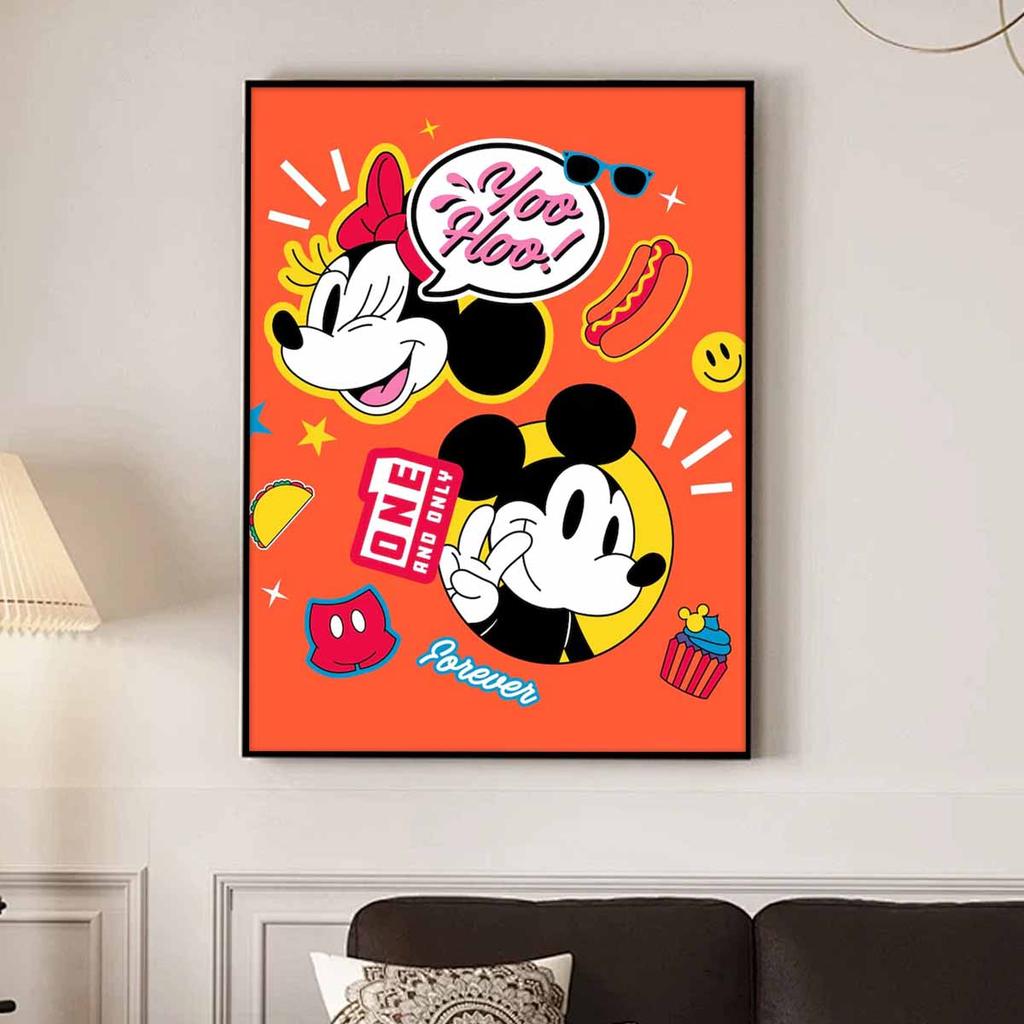 DIY Diamond Painting Minnie Mickey's Headshot Cross Stitch Kit Mosaic Art Diamond Painting Full Circle Diamond Home Decoration