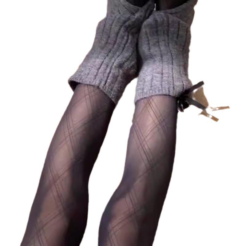 Exclusive Argyle Pattern Black Pantyhose - Sexy, Super Thin Style for Women, Perfect for Spring & Summer