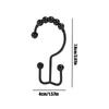 Shower Rod Hooks 12 Pieces Double Glide Drapery Hanger Shower Hooks Rings For Home Window Closet Bathroom Hotel Dorm Gym