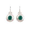 Green Onyx Gemstone Silver Earring 1.5" , 925 Sterling Silver Jewelry, May Birthmonth Jewelry, Unique Onyx Earring For Wedding CE-25-20
