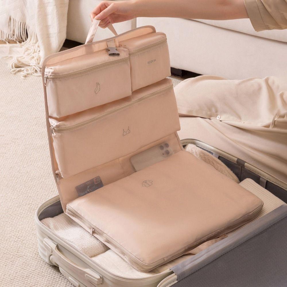 Hangable 6 In 1 Travel Storage Bag Large Capacity Underwear Socks Storage Bag  Travel