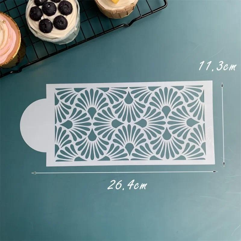 Ștampile cu plasă pentru prăjituri cu fondant, șabloane de relief pentru instrument de decorare, matriță cu pulverizare din plastic, prăjituri de nuntă, ciocolată, desen pictura