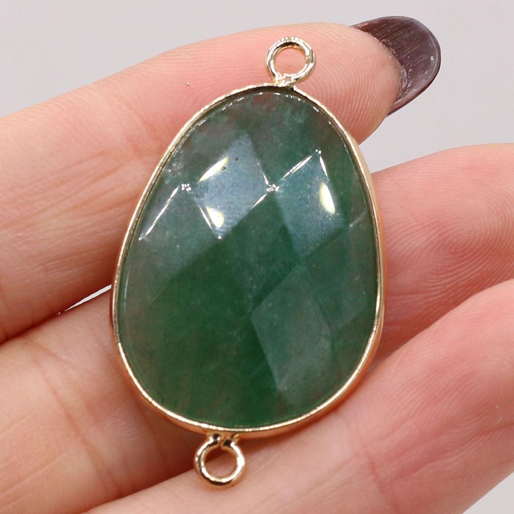 1 Peça, Conector de Cristal de Cura Reiki, Conectores de Pedra Natural Energética Pedras Preciosas para Fazer Joias DIY Acessórios de Colar Pulseira Artesanato