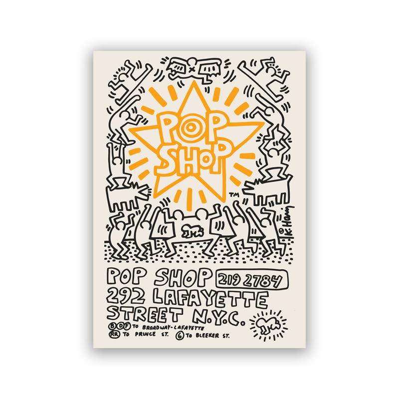 Keith Art Exhibition Poster Vintage Pop Canvas Painting Gallery Wall Art Pictures Pisa Abstract Print Home Decor For Living Room