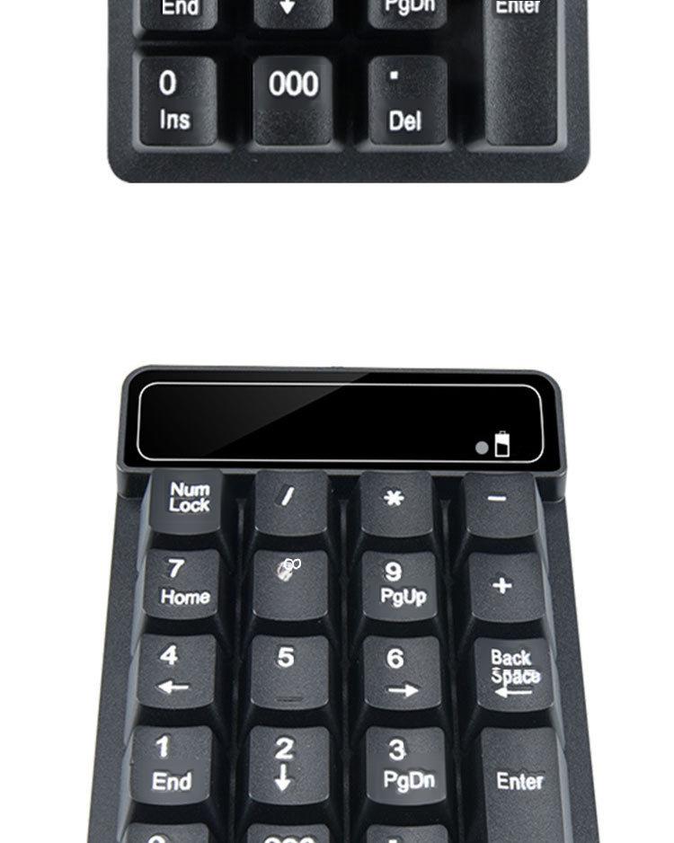 Compact Wireless Numeric Keyboard with Floating Keycaps for Financial Accounting