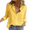 Solid Color Casual Loose Long-Sleeved Linen Shirt - 2022 Spring & Fall Collection