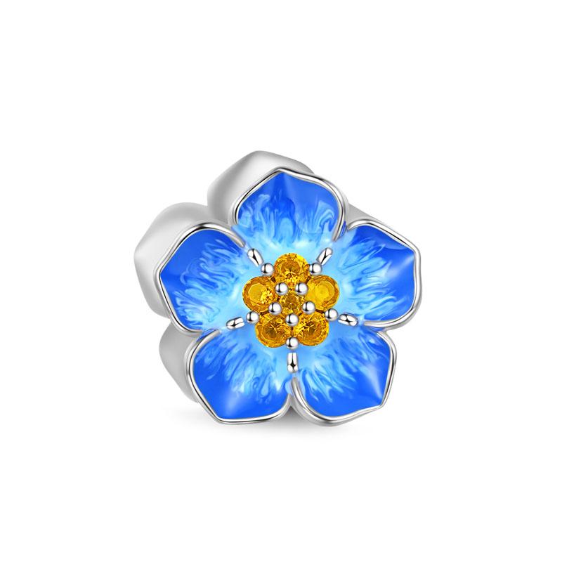 925 Silver Iris Pendant Fit Bracelets  Sunflower Tulip Autumn Pinecone DIY Butterfly Pendant Jewelry Gifts