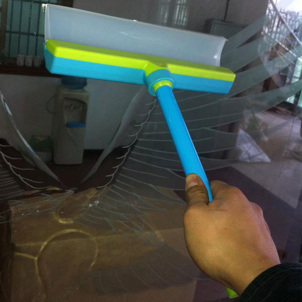 T bar Silicone Window Squeegee Kit Reusable Multifunction Clean Scraper Wear Resist Microfiber Cleaning Mop for Glass Mirror Doo