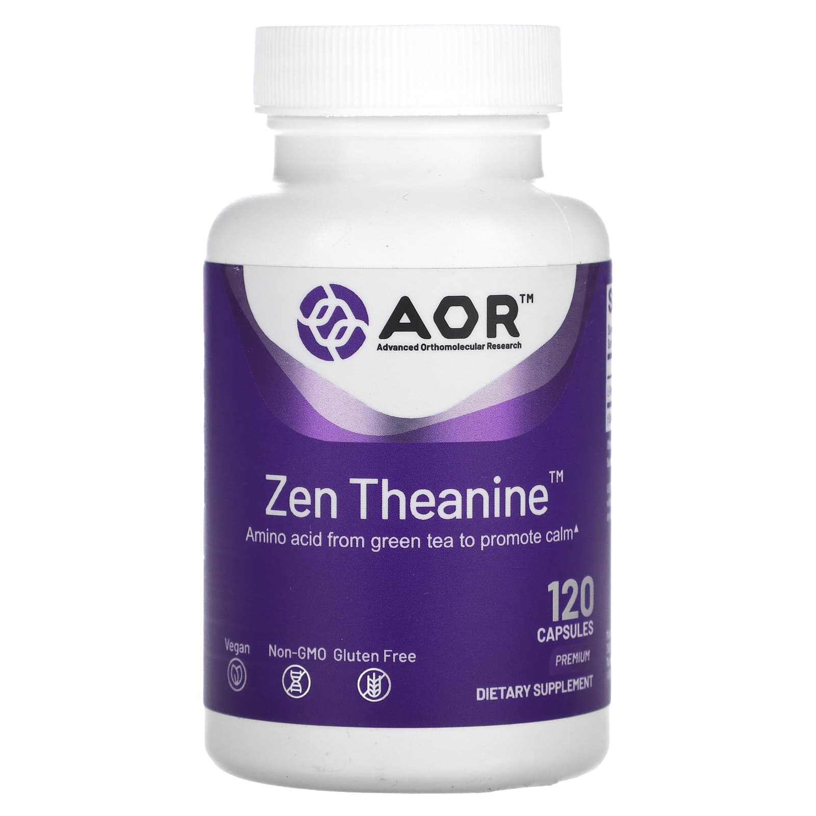 

Advanced Orthomolecular Research AOR, Zen Theanine, 120 Capsules