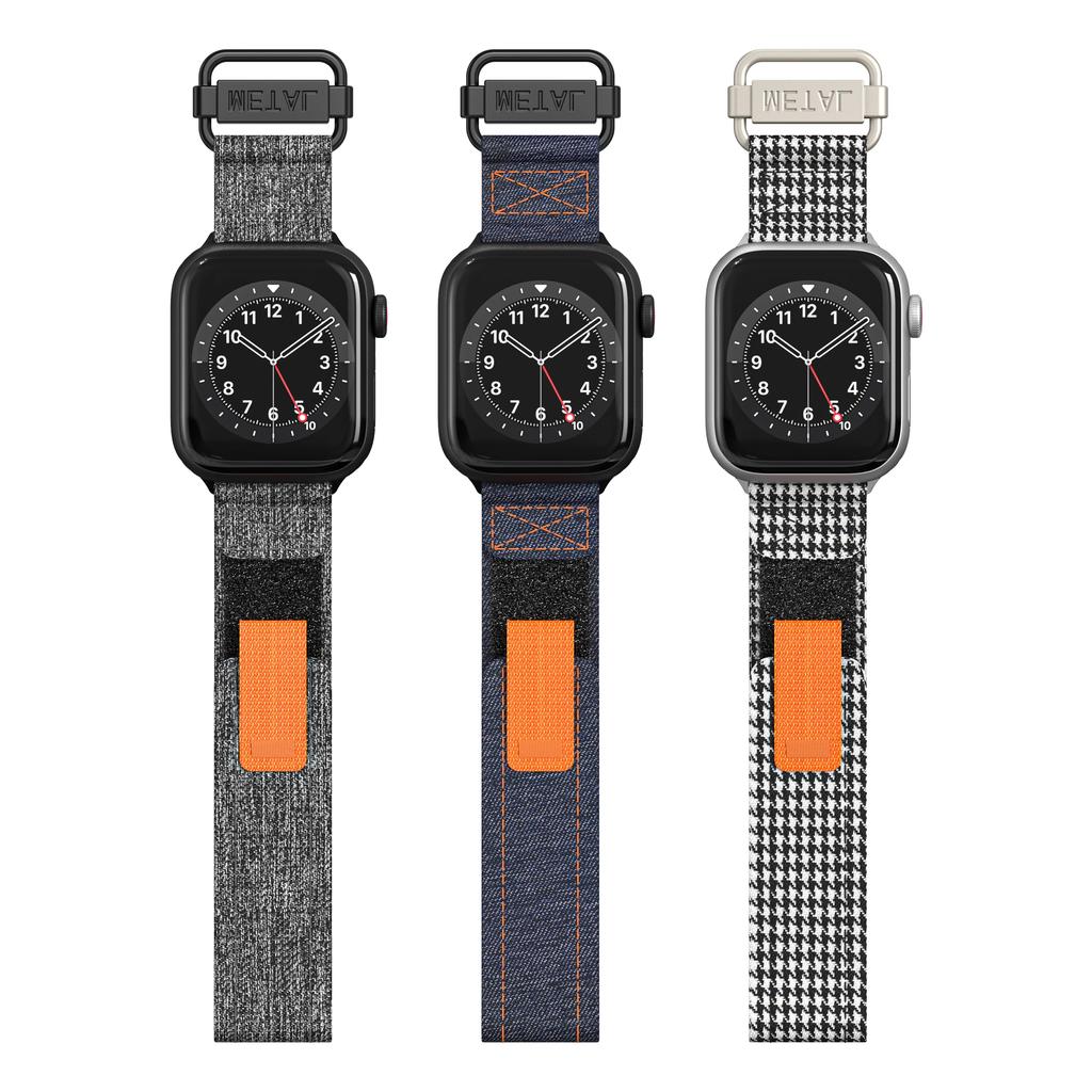Canvas Sport Strap For Apple Watch Ultra 49mm Loop Nylon Band For iWatch Series 8 7 6 SE 45mm 44mm 42mm 41mm 40mm 38mm Bracelet