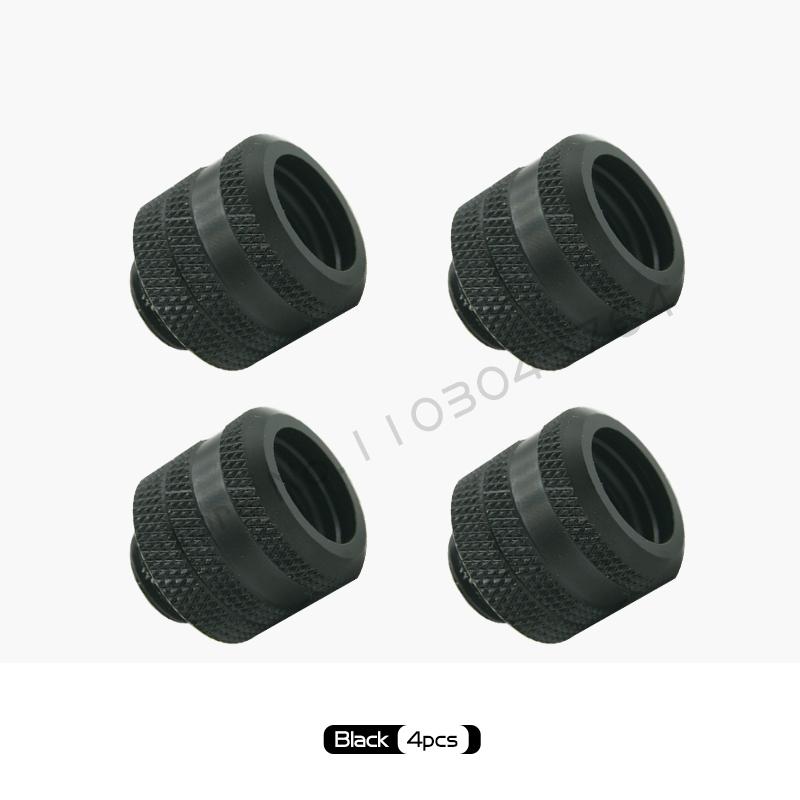 

Hard Tube Fitting Kit For OD14mm Acrylic PETG Hard Compression Connector for Computer Water Cooling 4Pcs or 8Pcs Pack 4PCS Black