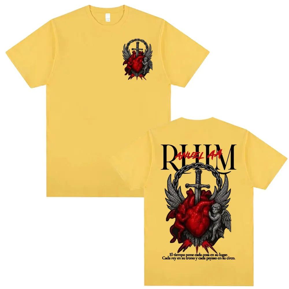 Rapper Anuel AA Rhlm 2 Album Tour Graphic T-shirts Men's Clothing Oversized Hip Hop Short Sleeve Unisex Sweatshirt Women Hoodies