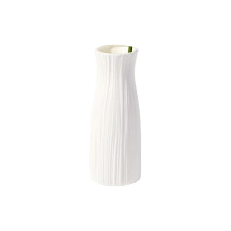 Multifunctional White Plastic Vases Shatterproof Design Faux Ceramics Vases for Living Room Dining Room Office Decors