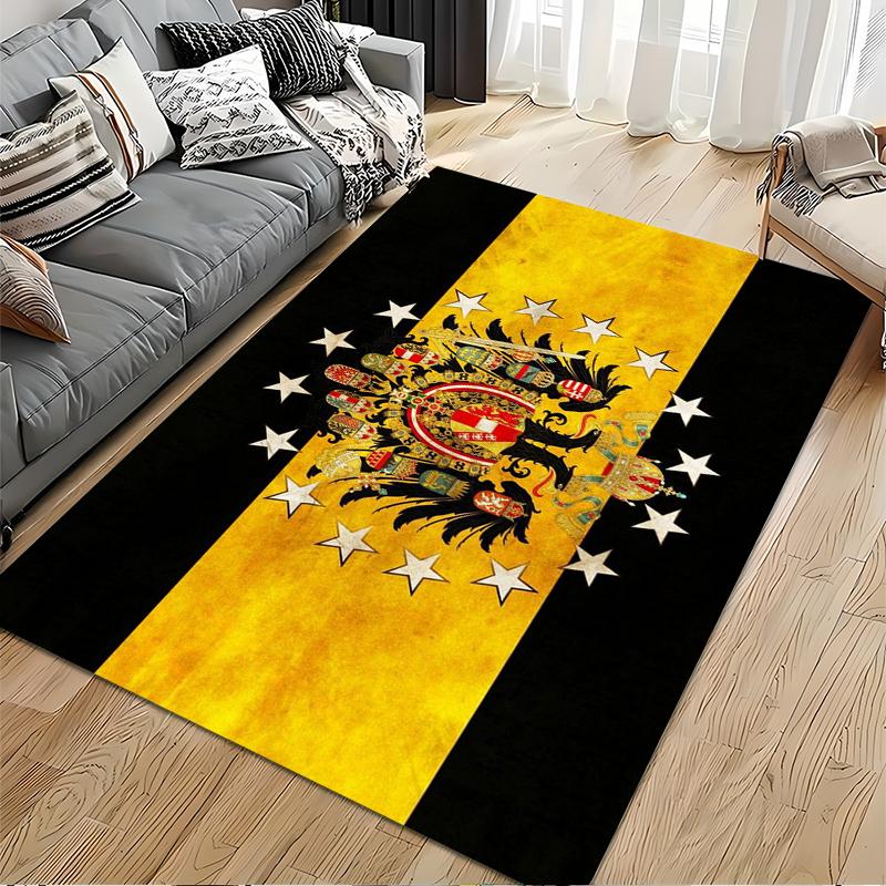 Austrian Empire Emblem Design Rug Non-slip Rug Suitable for Living Room and Bedroom Sofas.