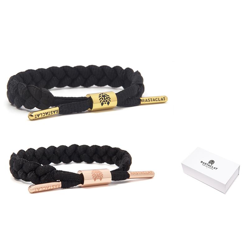Rastaclat Little Lion Little Lion Basic Series Black Gold Braided Classic Mini Mixed Material Bracelet Uniform Couple Style RCDW126