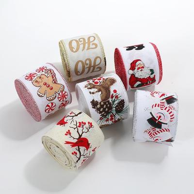 DIY Fabric Swirl Ribbon Xmas Gift Burlap Ribbon New Christmas Ribbon