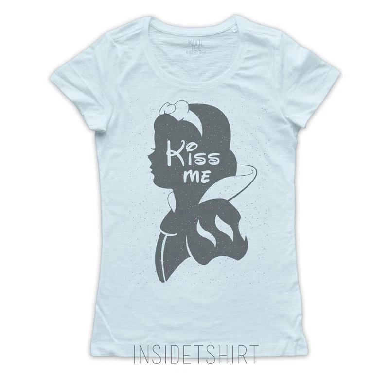SNOW WHITE T-SHIRT women s jersey kiss me princess snow white t-shirt girl S