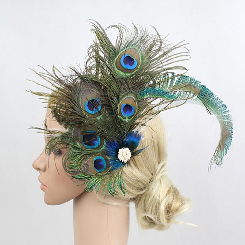 Flapper Fascinator Hair Clip for HorseRacing Female TeaParty Hairpin
